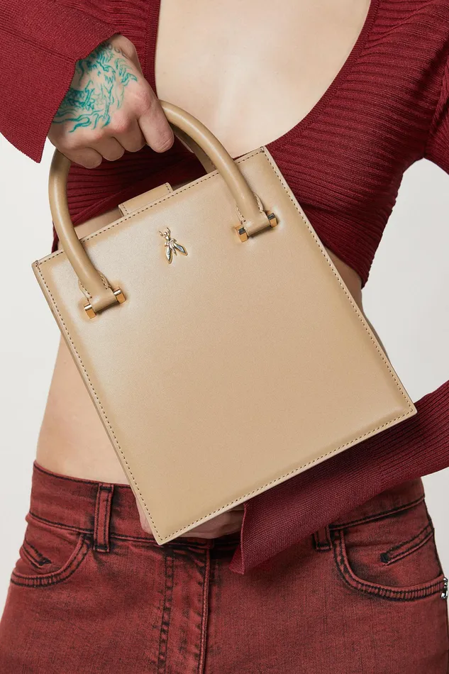 Crossbodys Women Patrizia Pepe Handbag With Shoulder Strap Winter Sand