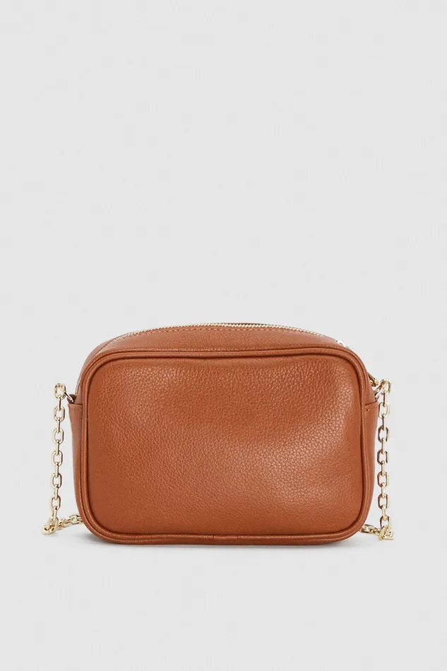 Crossbodys Women Patrizia Pepe Leather Bag With Shoulder Strap New Cuoio