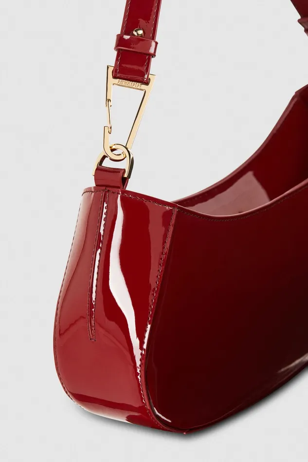 Crossbodys Women Patrizia Pepe Leather Shoulder Bag Cherry Bomb