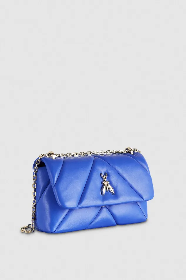 Crossbodys Women Patrizia Pepe Medium Padded Crossbody Bag Blue Ray