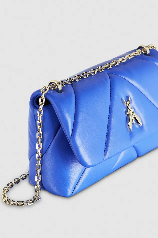 Crossbodys Women Patrizia Pepe Medium Padded Crossbody Bag Blue Ray