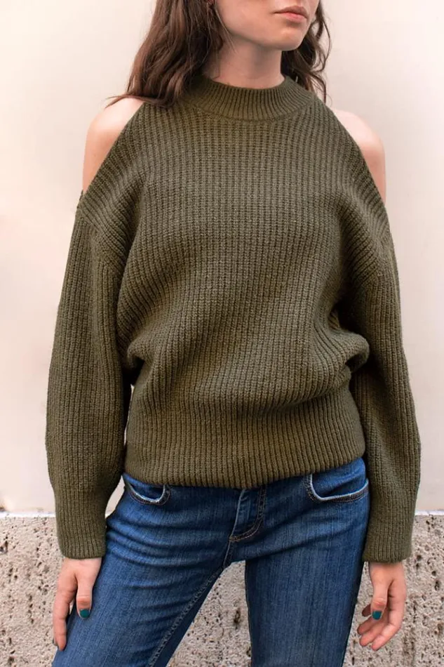 CutOut Sweater Women Subdued Sweaters