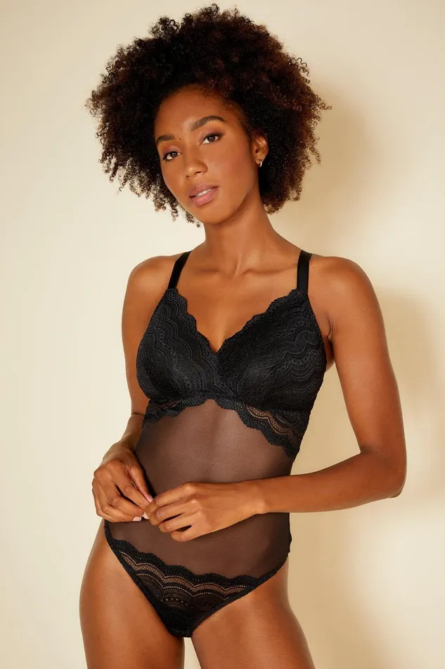 Dd Cup And Up Women Cosabella Ceylon Curvy Bodysuit Black