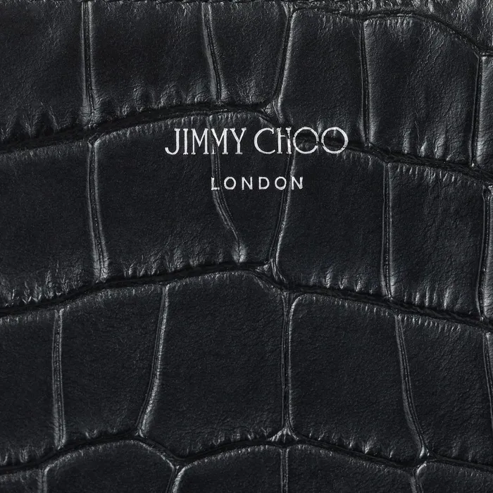 Deelan Black CrocEmbossed Leather Tote Bag Black Men JIMMY CHOO Bags