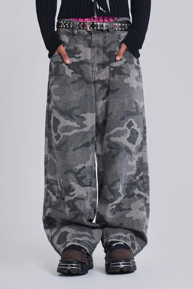 Denim Men Jaded London Camo Fade Colossus Jeans