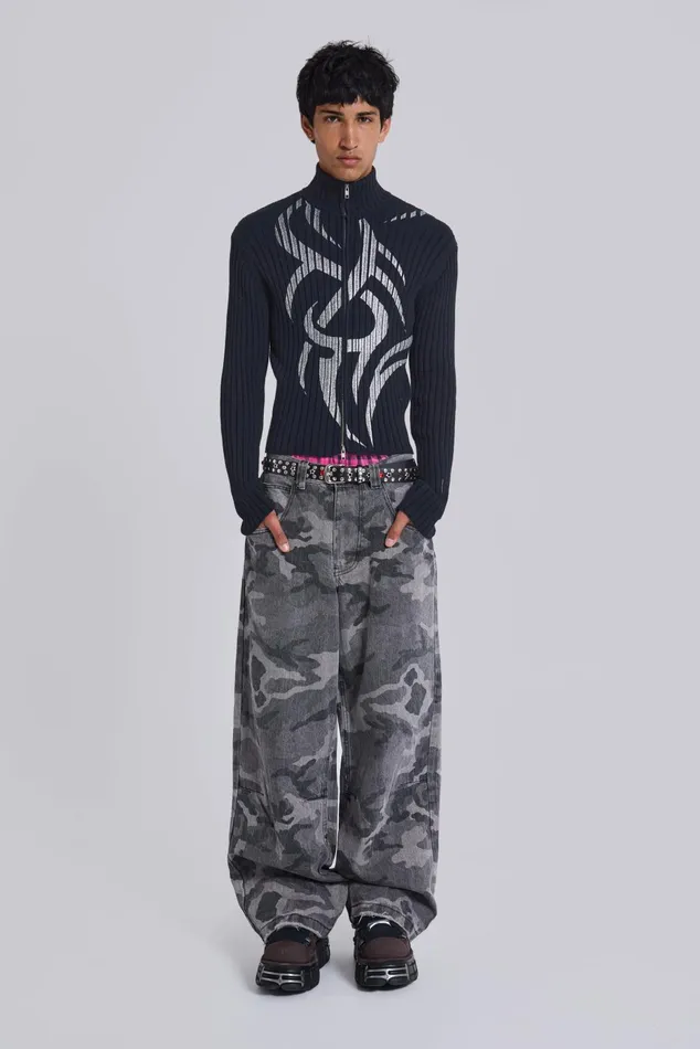 Denim Men Jaded London Camo Fade Colossus Jeans