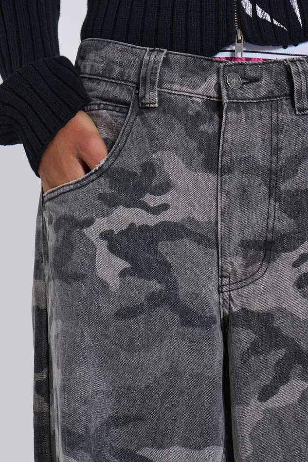 Denim Men Jaded London Camo Fade Colossus Jeans