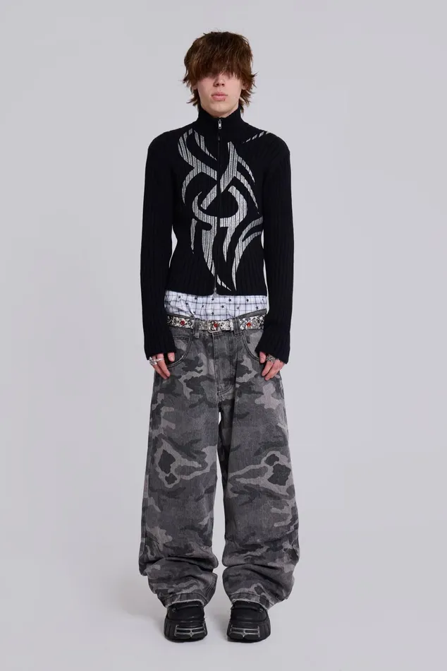 Denim Men Jaded London Camo Fade Colossus Jeans