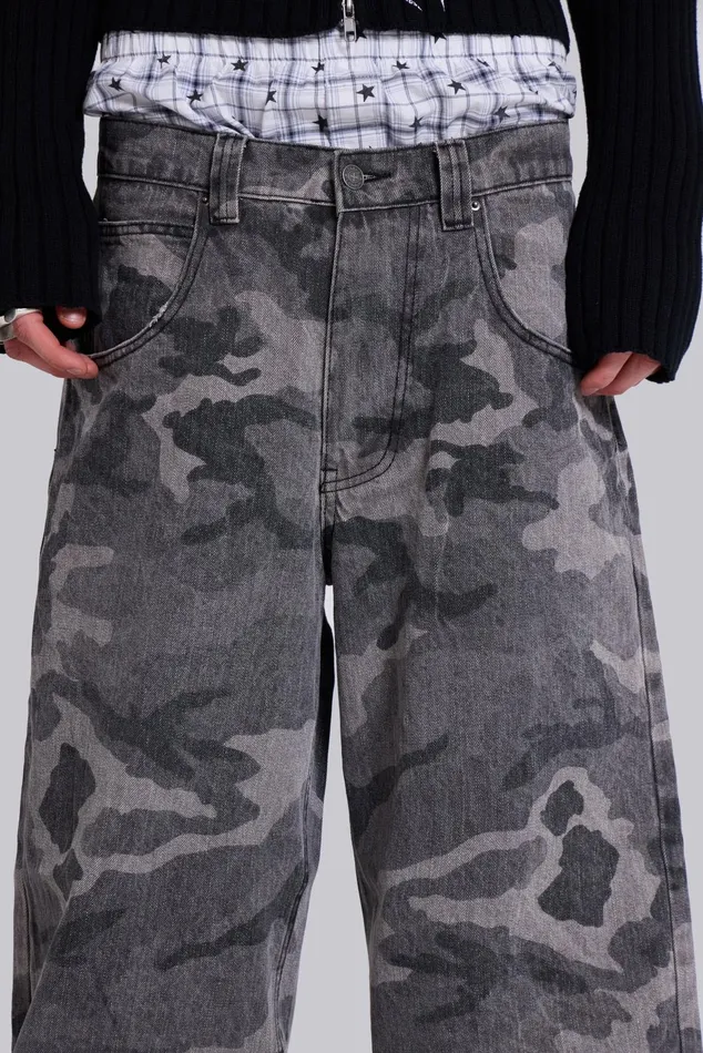 Denim Men Jaded London Camo Fade Colossus Jeans