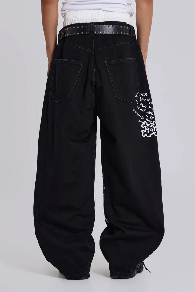 Denim Men Jaded London Scribble XL Colossus Jeans