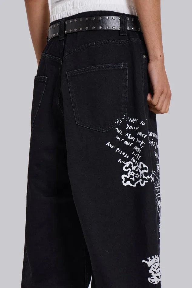 Denim Men Jaded London Scribble XL Colossus Jeans