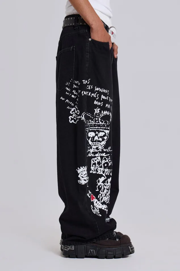 Denim Men Jaded London Scribble XL Colossus Jeans