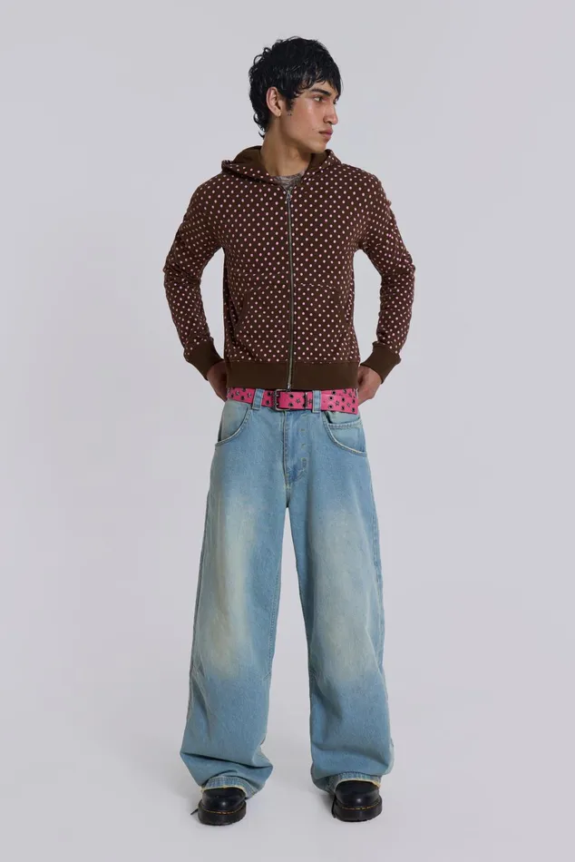 Denim Men Jaded London Shop Light Wash JL Colossus Jeans