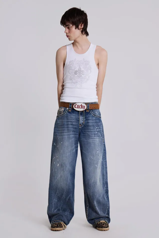 Denim Men Jaded London Shop Rock Revival Axel Colossus Jeans