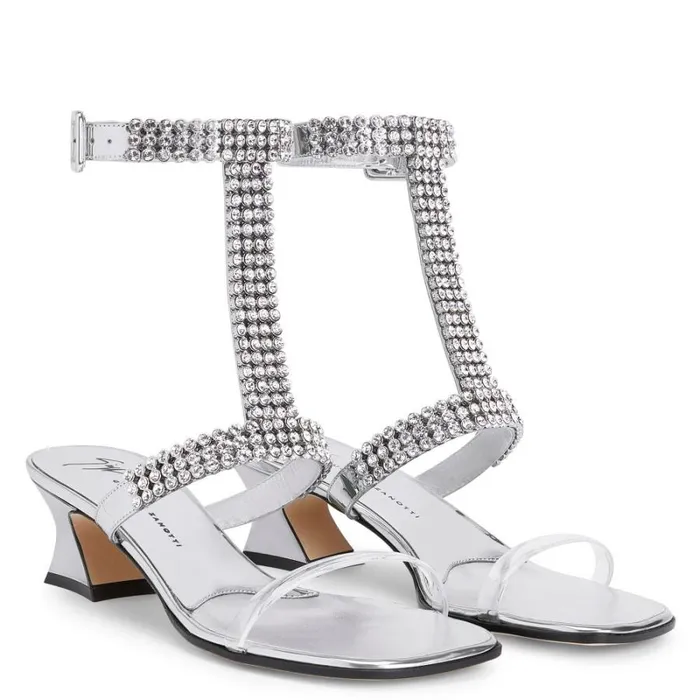 Devine Crystal 45 Silver Women Giuseppe Zanotti Sandals