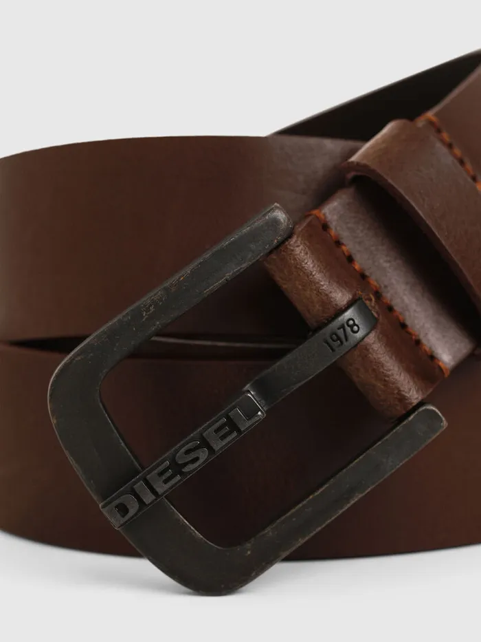 Diesel Belts Mens BDART Brown Leather Cheap On Sale