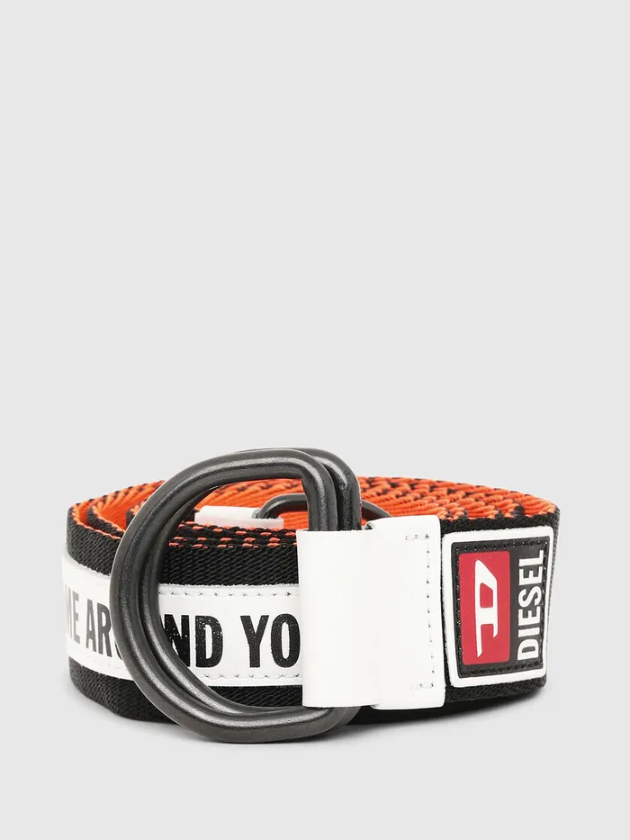 Diesel Belts Mens BRETA BlackWhite Popular