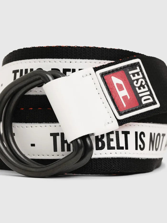 Diesel Belts Mens BRETA BlackWhite Popular