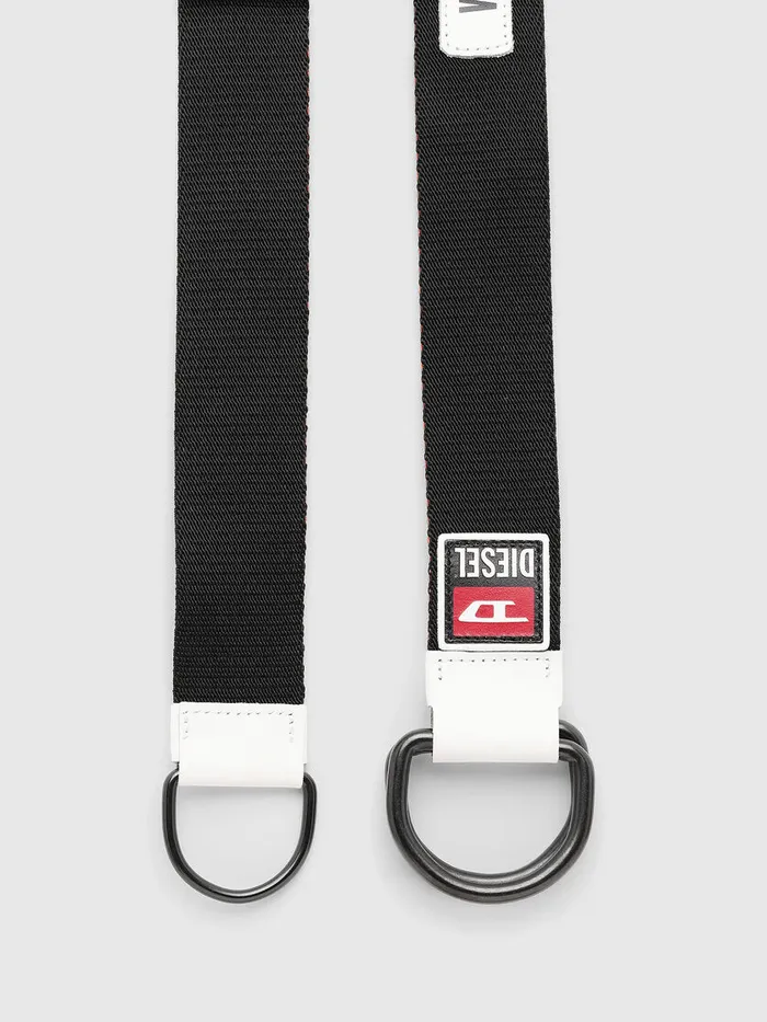 Diesel Belts Mens BRETA BlackWhite Popular