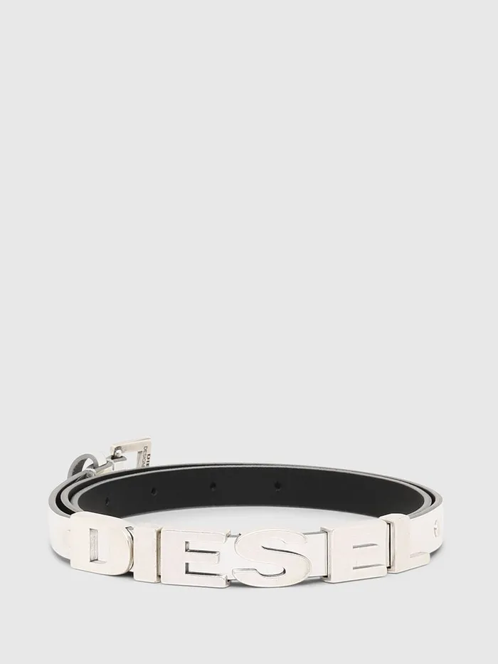 Diesel Belts Womens BBOGO Silver Casaul