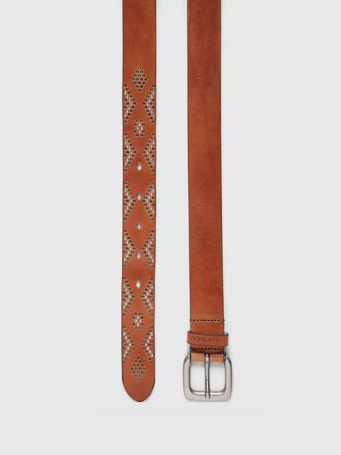 Diesel Belts Womens BBUTTE Light Brown Cheap On Sale