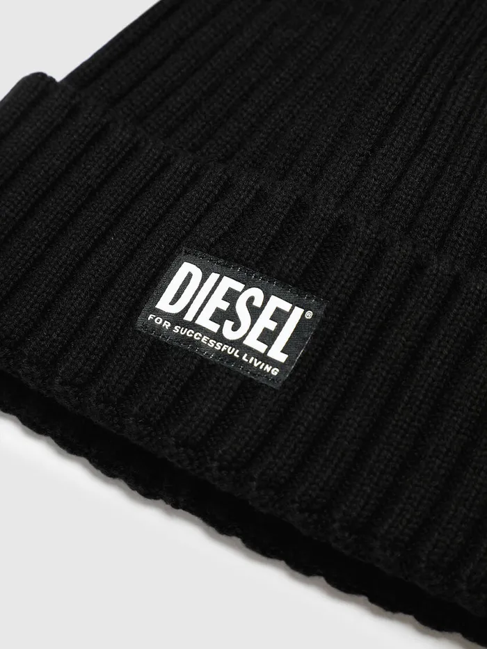 Diesel Caps Gloves And Scarves Womens KCODERE Black Cheap On Sale