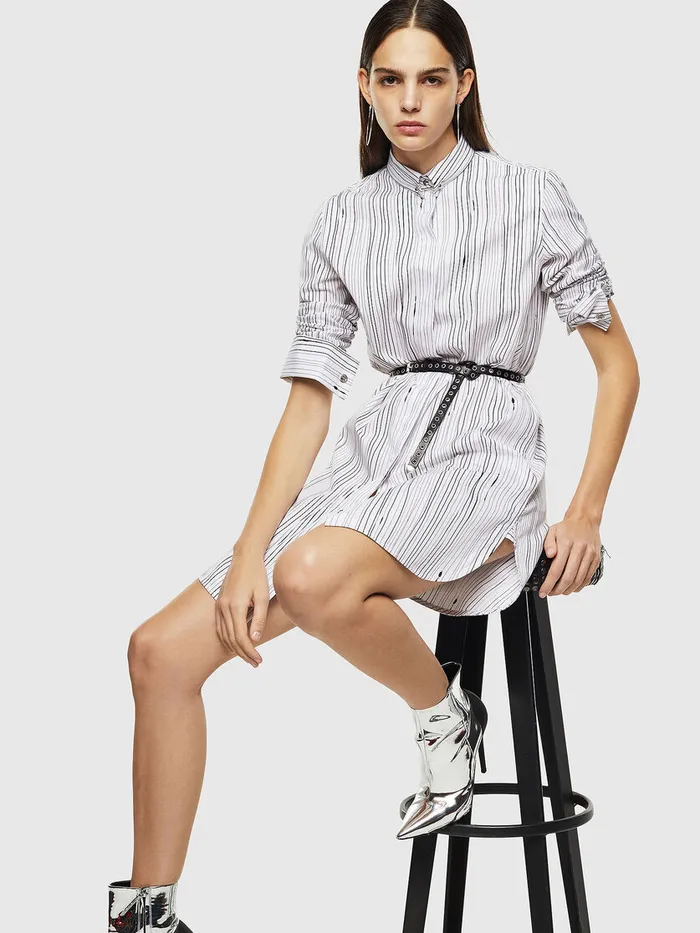 Diesel Dresses and Jumpsuits Womens DRAILYLONGA WhiteBlack
