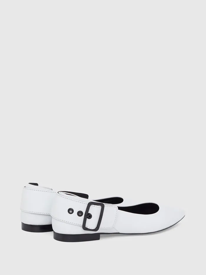 Diesel Flats Womens DMOMY BAT White Gift Ideas