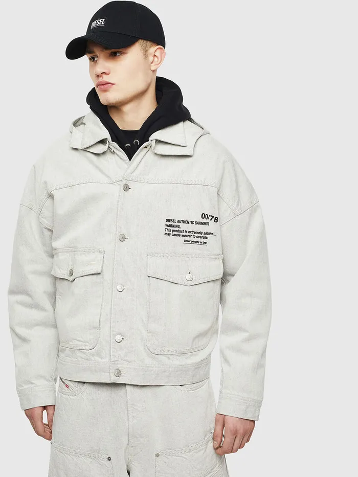Diesel Jackets Mens DEDDY White
