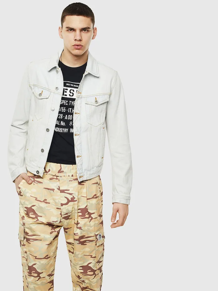 Diesel Jackets Mens DGALYF Light Blue