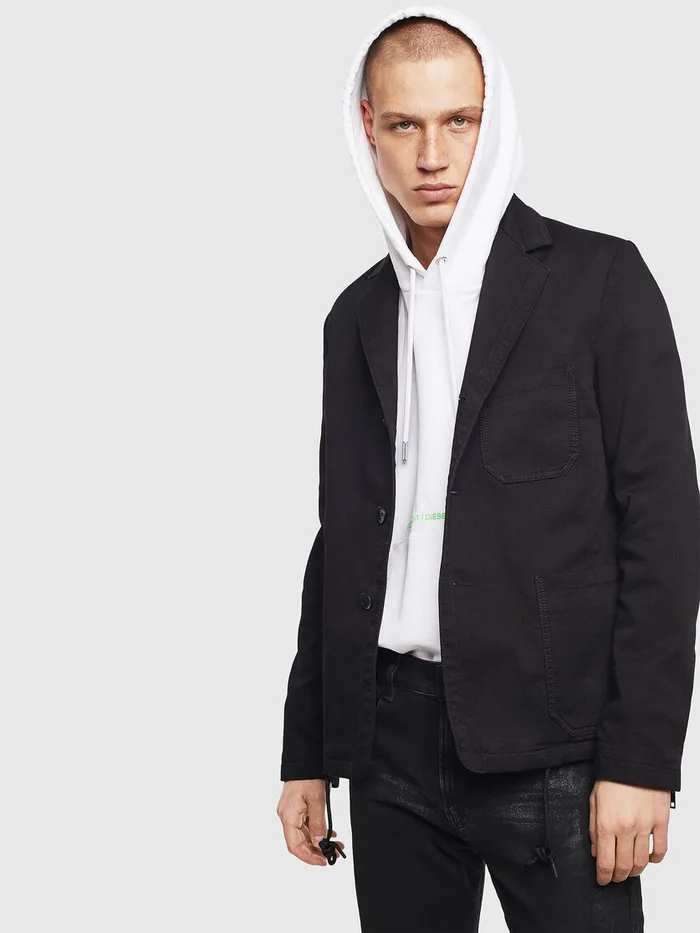 Diesel Jackets Mens DGYACK JOGGJEANS Black Online
