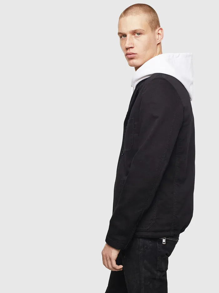 Diesel Jackets Mens DGYACK JOGGJEANS Black Online
