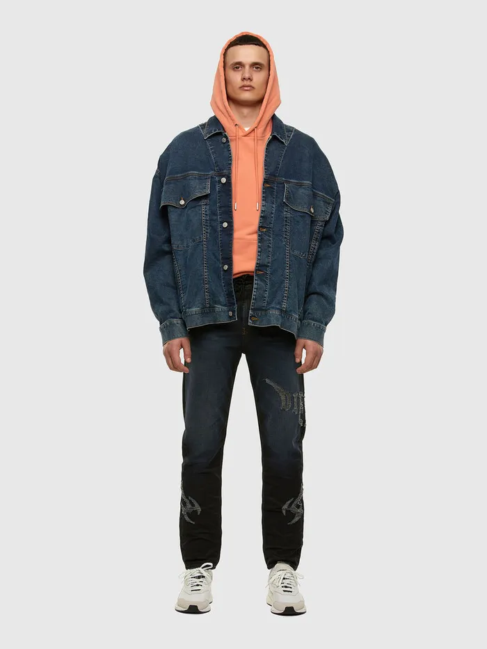 Diesel Jackets Mens DRAFSP JOGGJEANS Dark Blue Gift for Friend