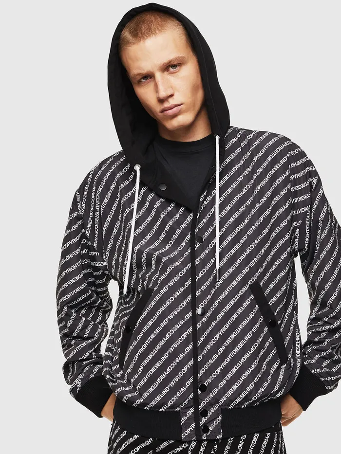 Diesel Jackets Mens JBOMZ Black