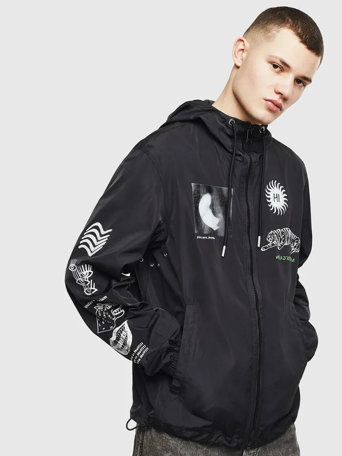 Diesel Jackets Mens JHEAD Black