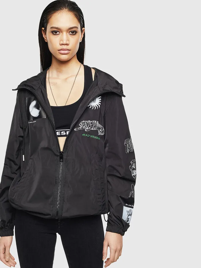 Diesel Jackets Mens JHEAD Black