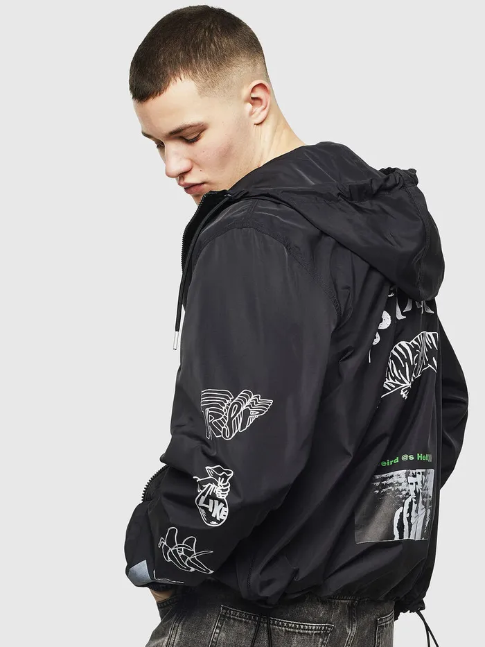 Diesel Jackets Mens JHEAD Black