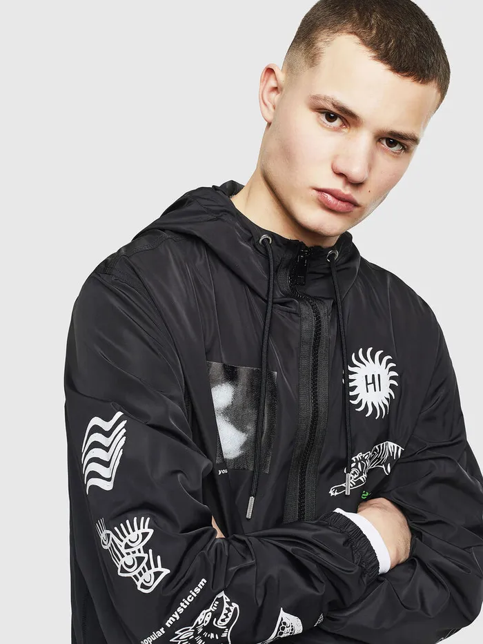 Diesel Jackets Mens JHEAD Black
