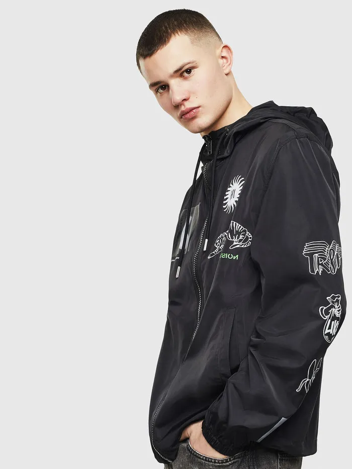 Diesel Jackets Mens JHEAD Black
