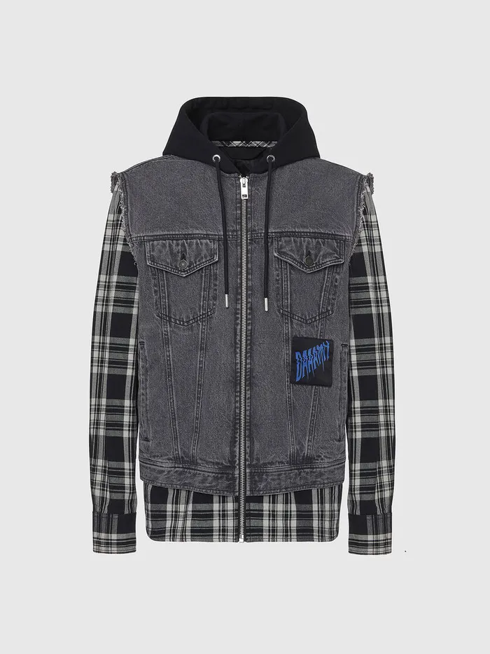 Diesel Jackets Mens JRUBEN BlackWhite