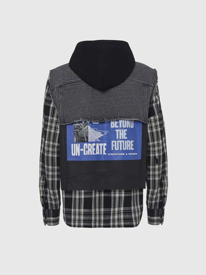 Diesel Jackets Mens JRUBEN BlackWhite