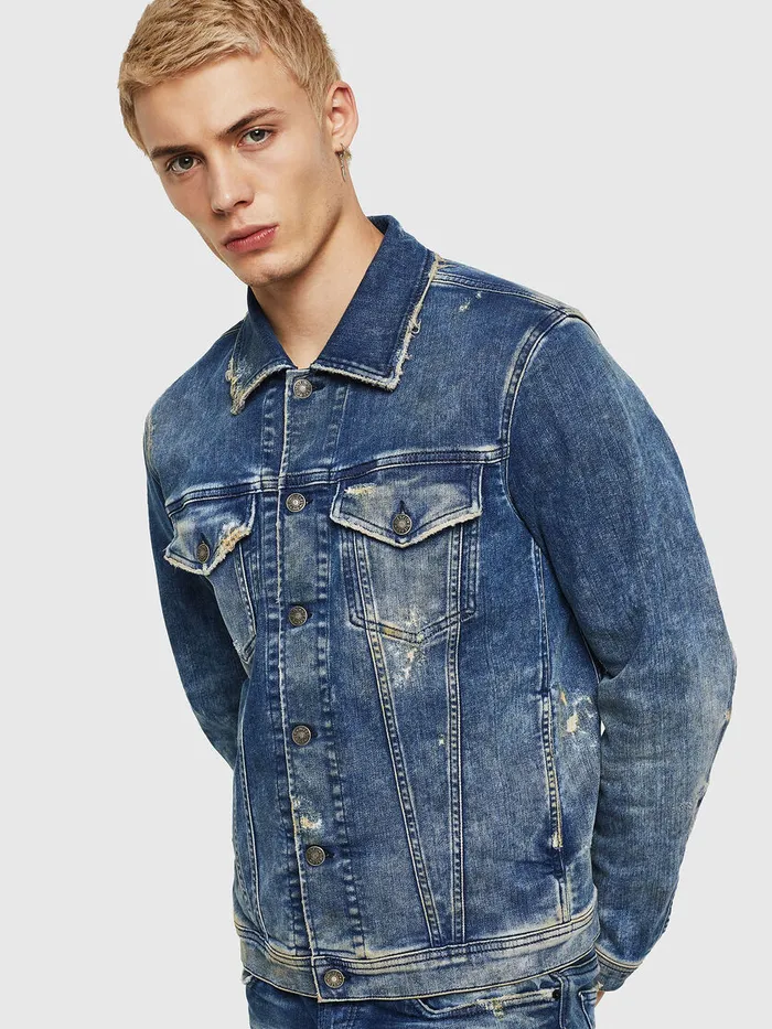 Diesel Jackets Mens NHILLTW Medium blue
