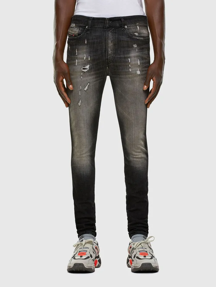 Diesel JoggJeans Mens DReeft JoggJeans 009FX BlackDark grey Gift Ideas