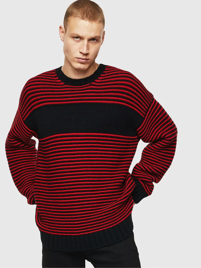 Diesel Knitwear Mens KBALLIS RedBlack Gift Ideas