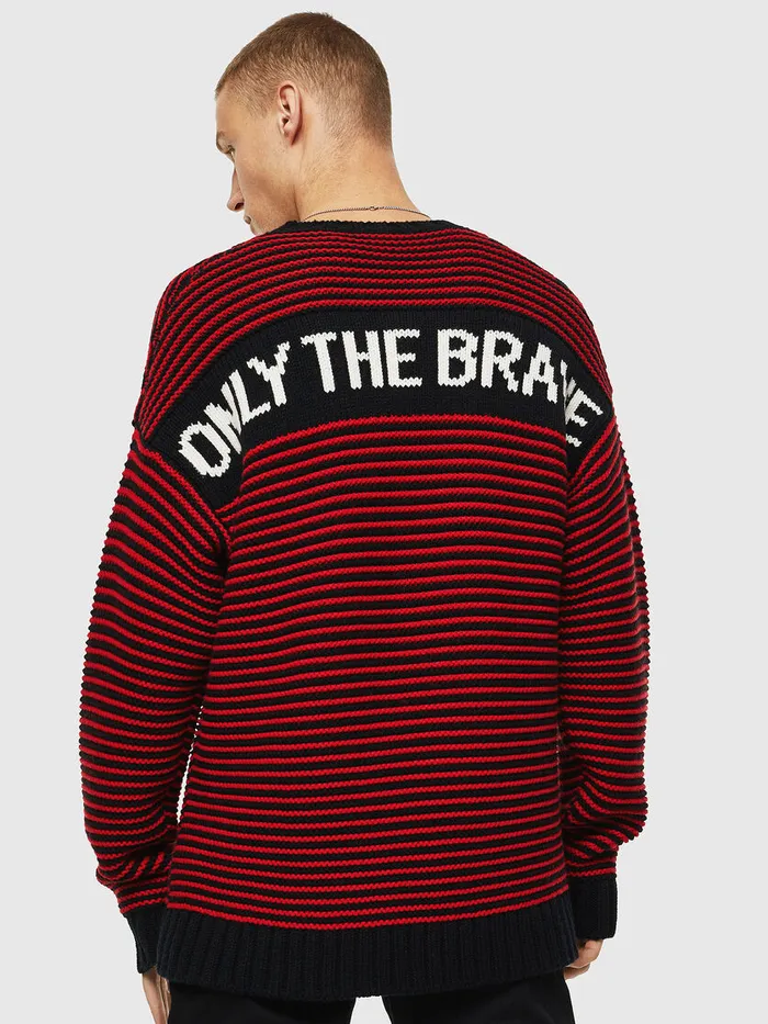 Diesel Knitwear Mens KBALLIS RedBlack Gift Ideas