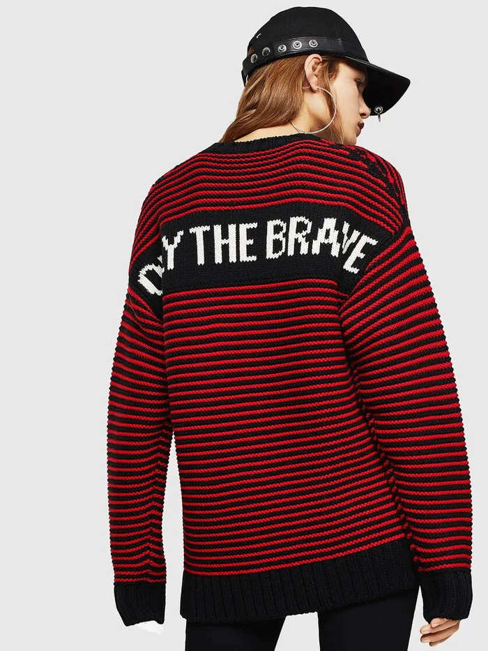 Diesel Knitwear Mens KBALLIS RedBlack Gift Ideas