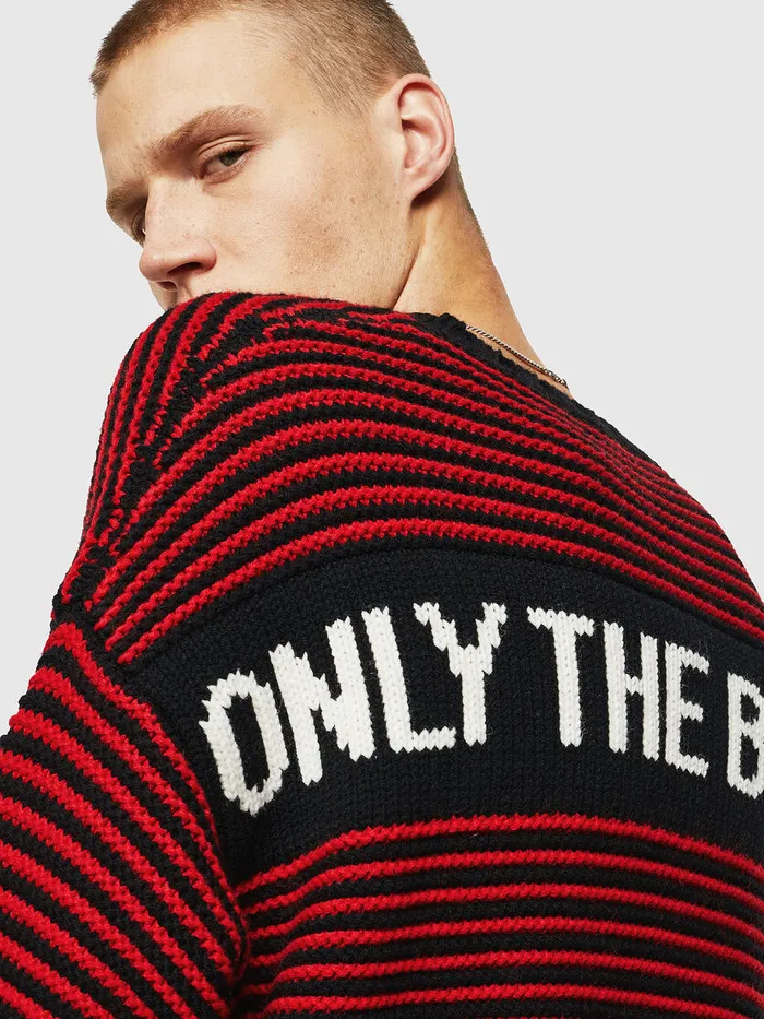 Diesel Knitwear Mens KBALLIS RedBlack Gift Ideas