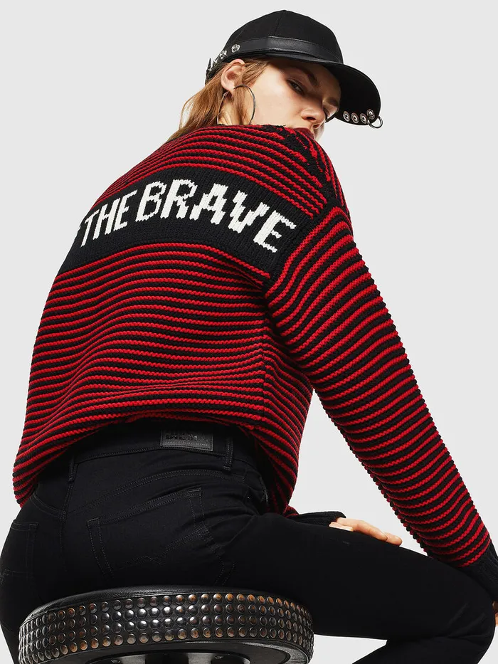 Diesel Knitwear Mens KBALLIS RedBlack Gift Ideas