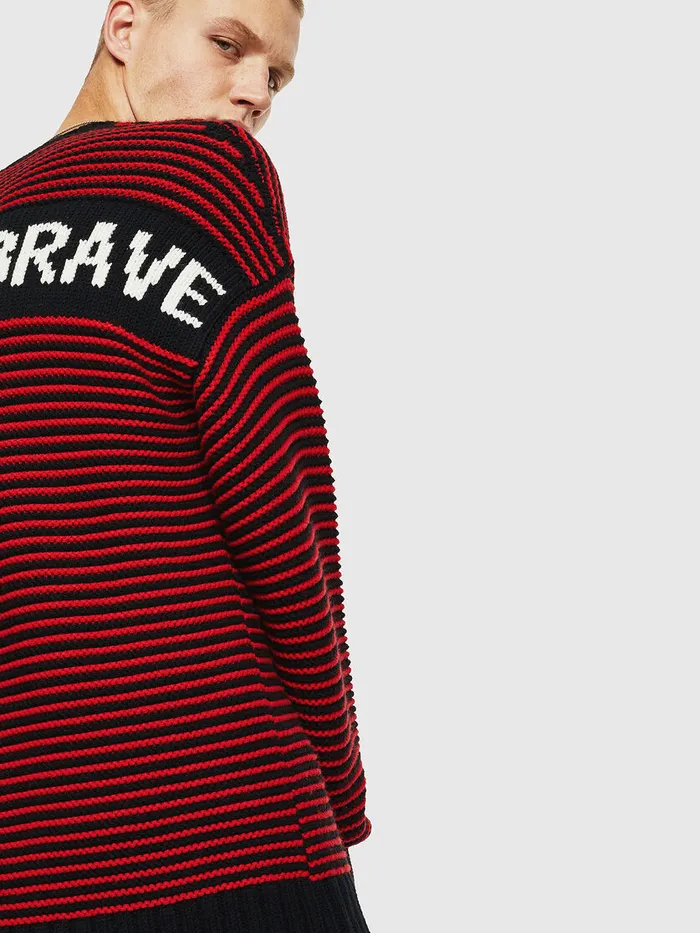 Diesel Knitwear Mens KBALLIS RedBlack Gift Ideas