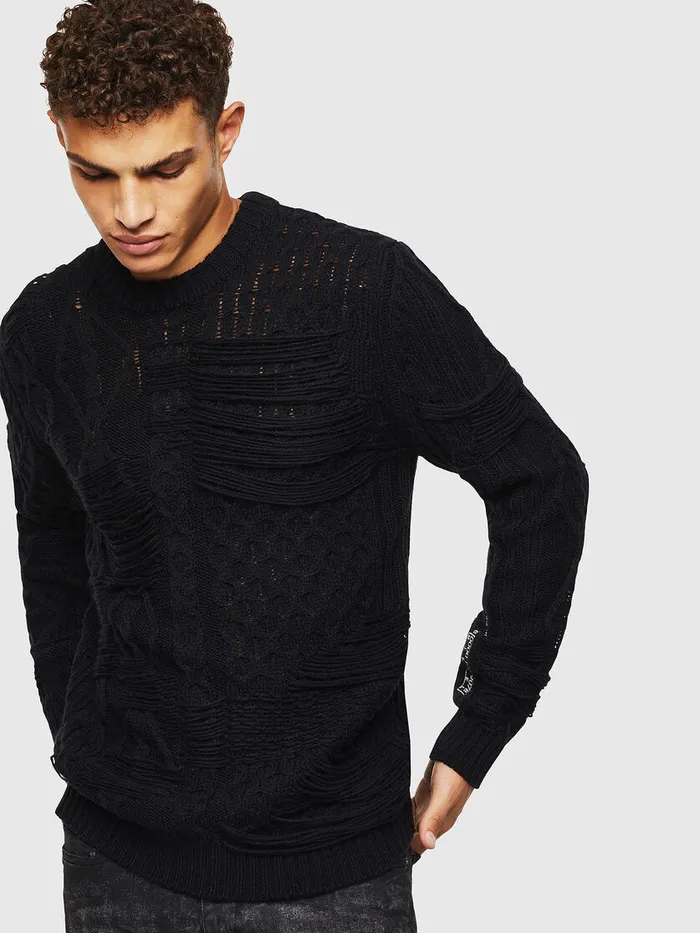 Diesel Knitwear Mens KBRIGLY Black Casaul